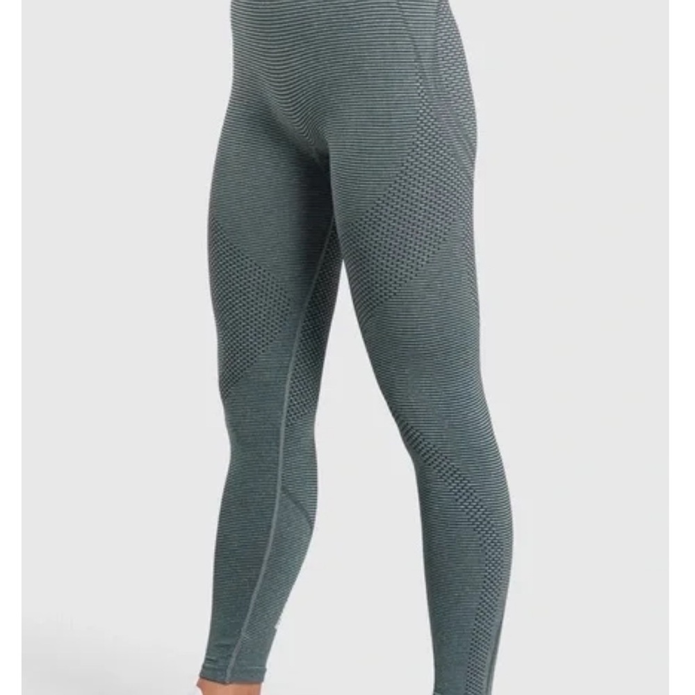 Gymshark Heathered Dark Teal Seamless Leggings
